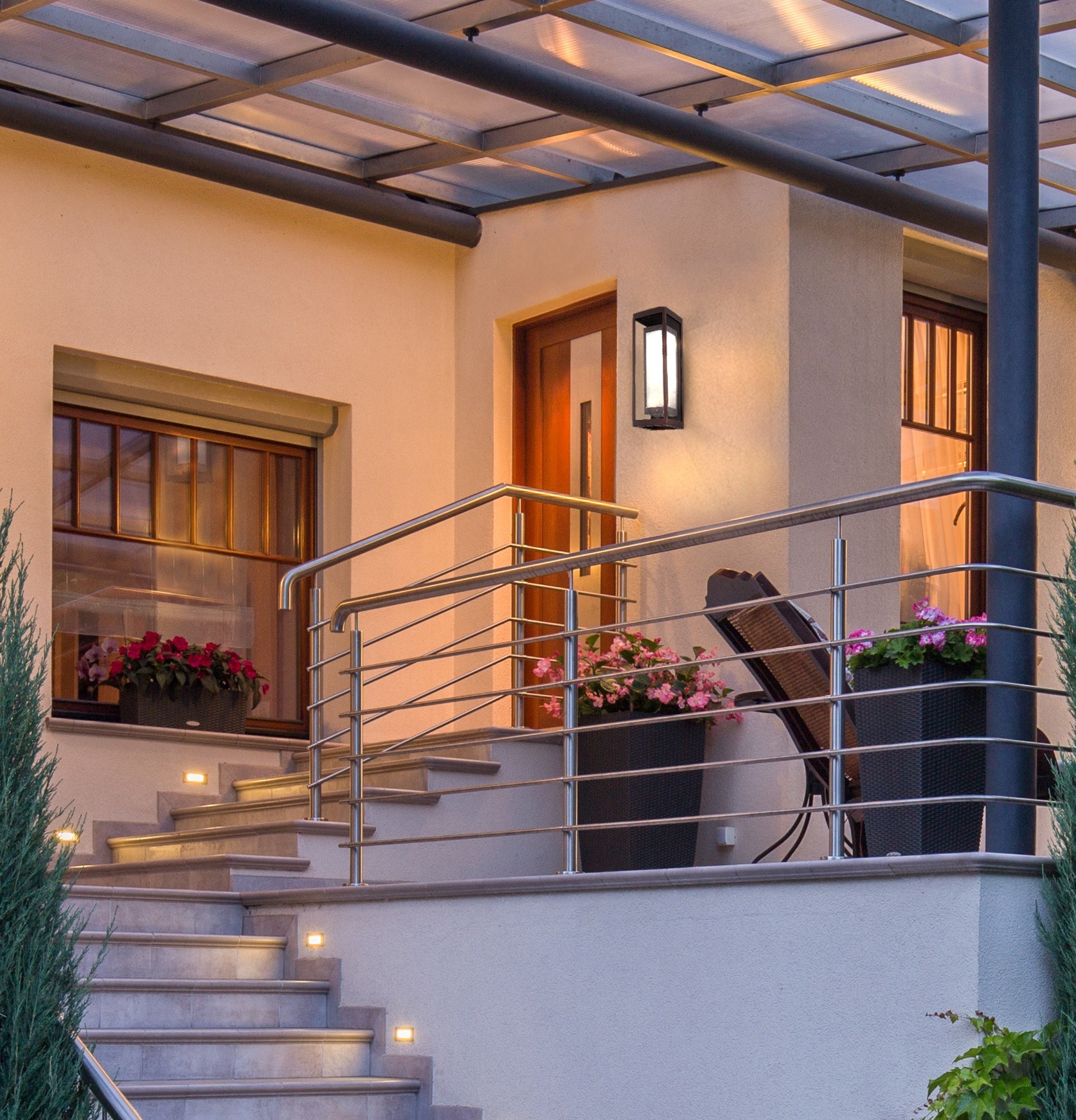 Double Box Outdoor Sconce