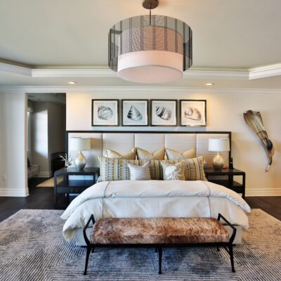 Downtown Mesh Drum Chandelier | Michelle Miller Interiors, Susan Jeffers Photography