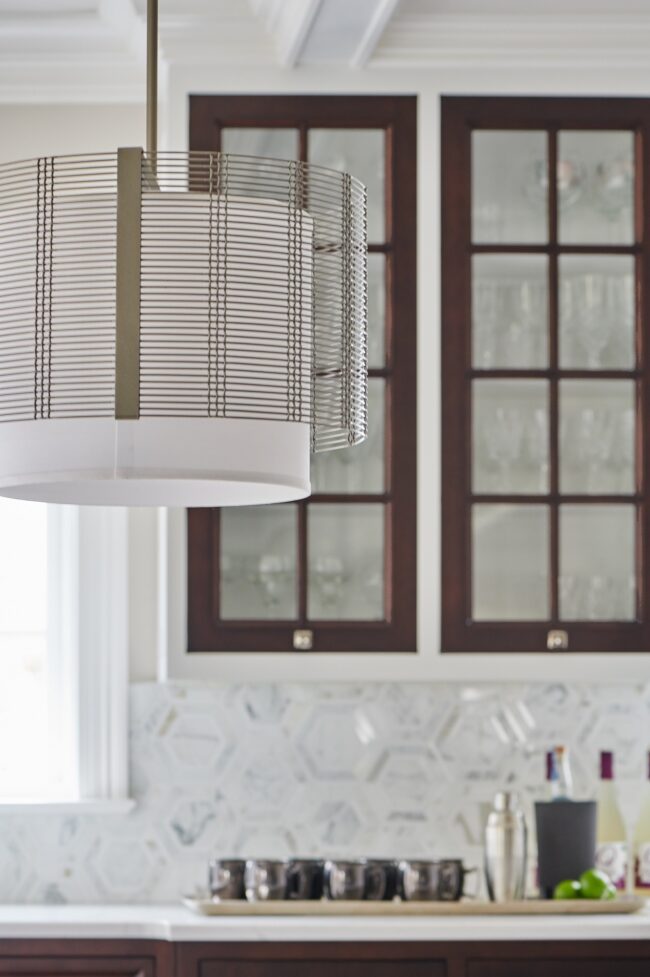 Downtown Mesh Drum Chandelier | Lorraine Levinson Interior Design