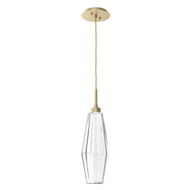 LAB0049-19-GB-RC-Hammerton-Studio-Aalto-19-inch-pendant-light-with-gilded-brass-finish-and-optic-ribbed-clear-glass-shades-and-LED-lamping