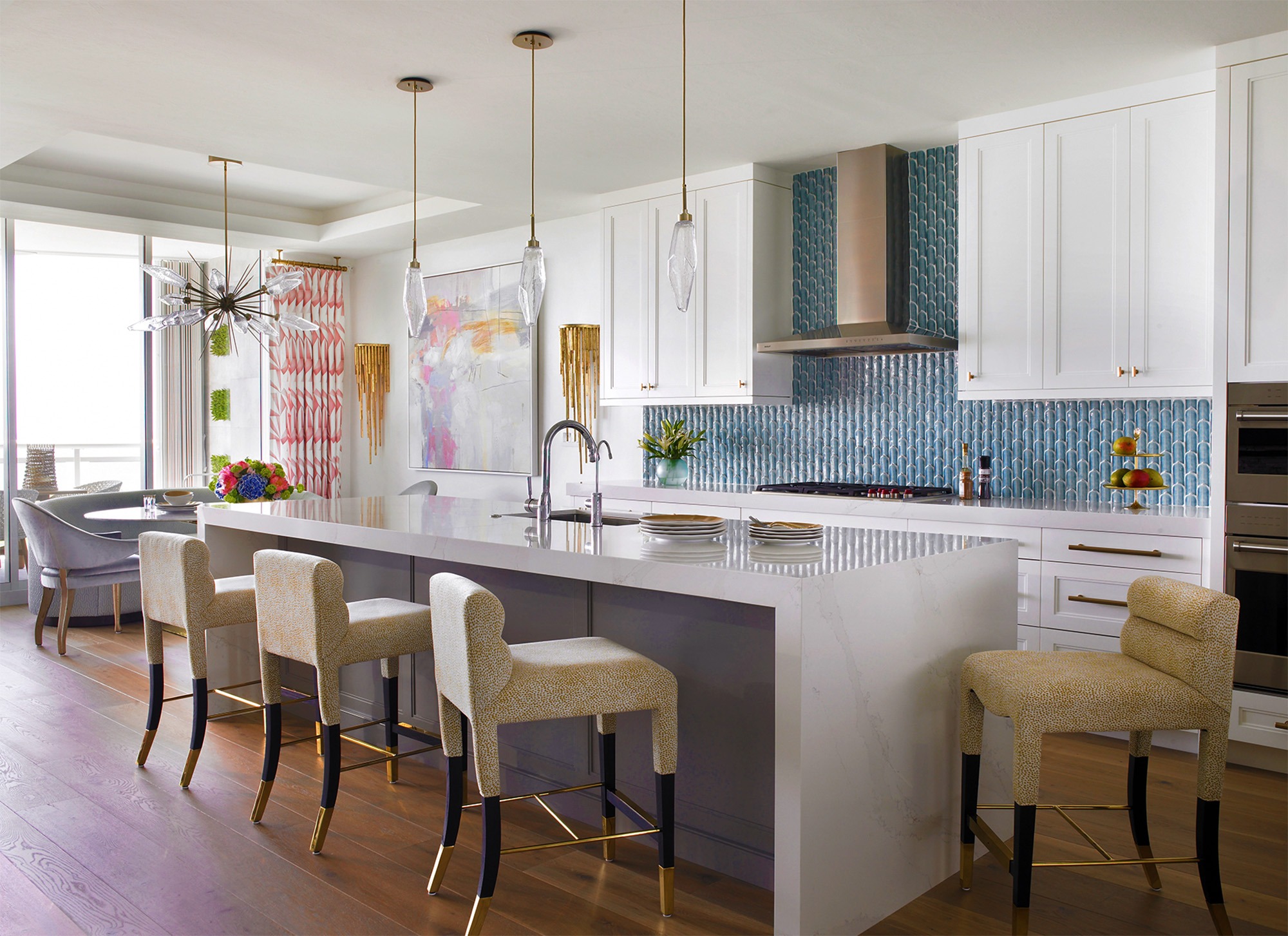 Rock Crystal Oval Starburst Chandelier | Renee Gaddis Sklar