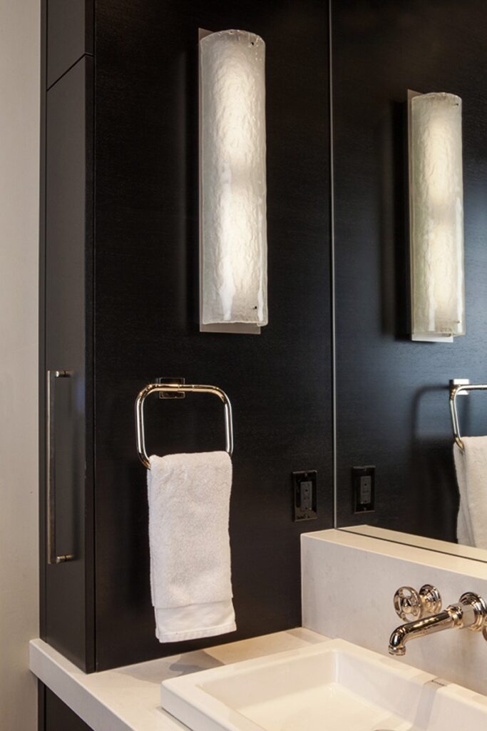 Textured Glass Vanity Sconce