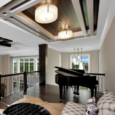 Textured Glass Drum Chandelier | Matt Mansueto Photography