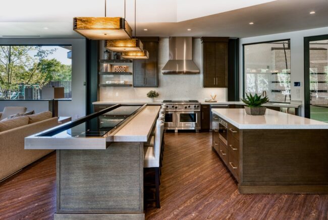 Textured Glass Square Chandelier