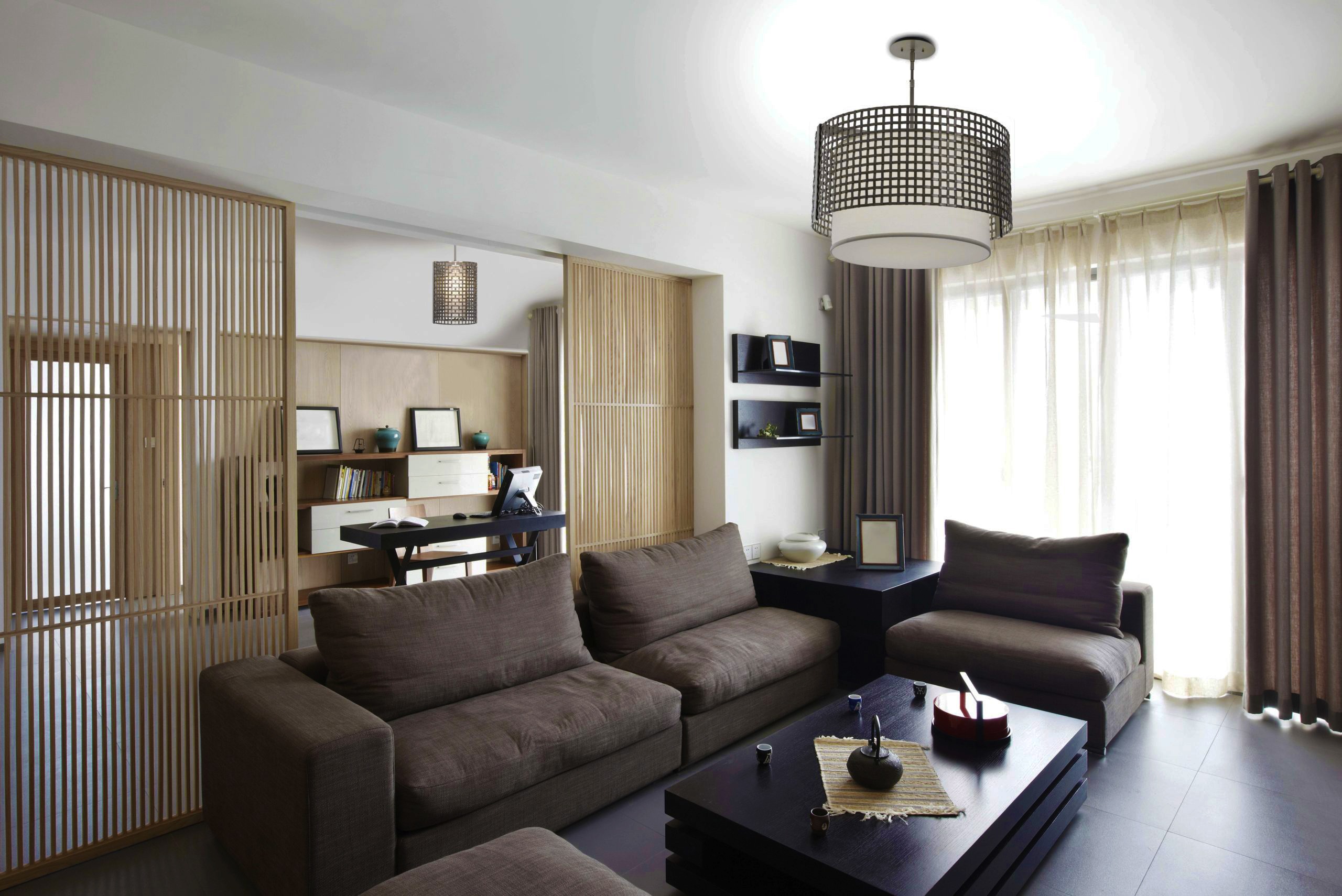 Tweed Drum Chandelier