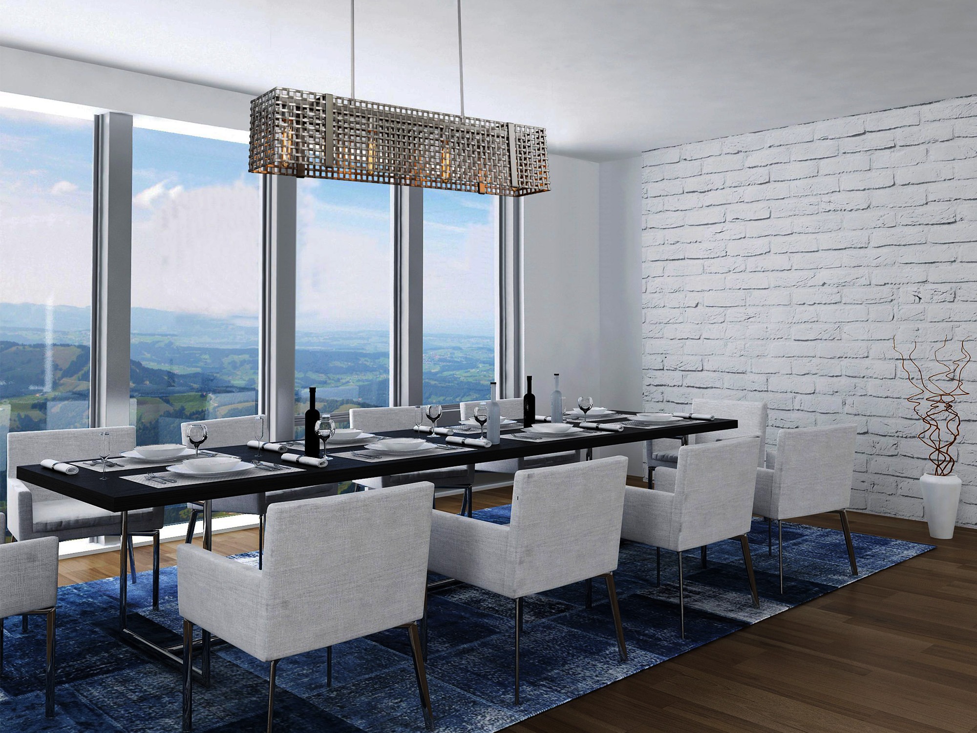 Tweed Linear Chandelier