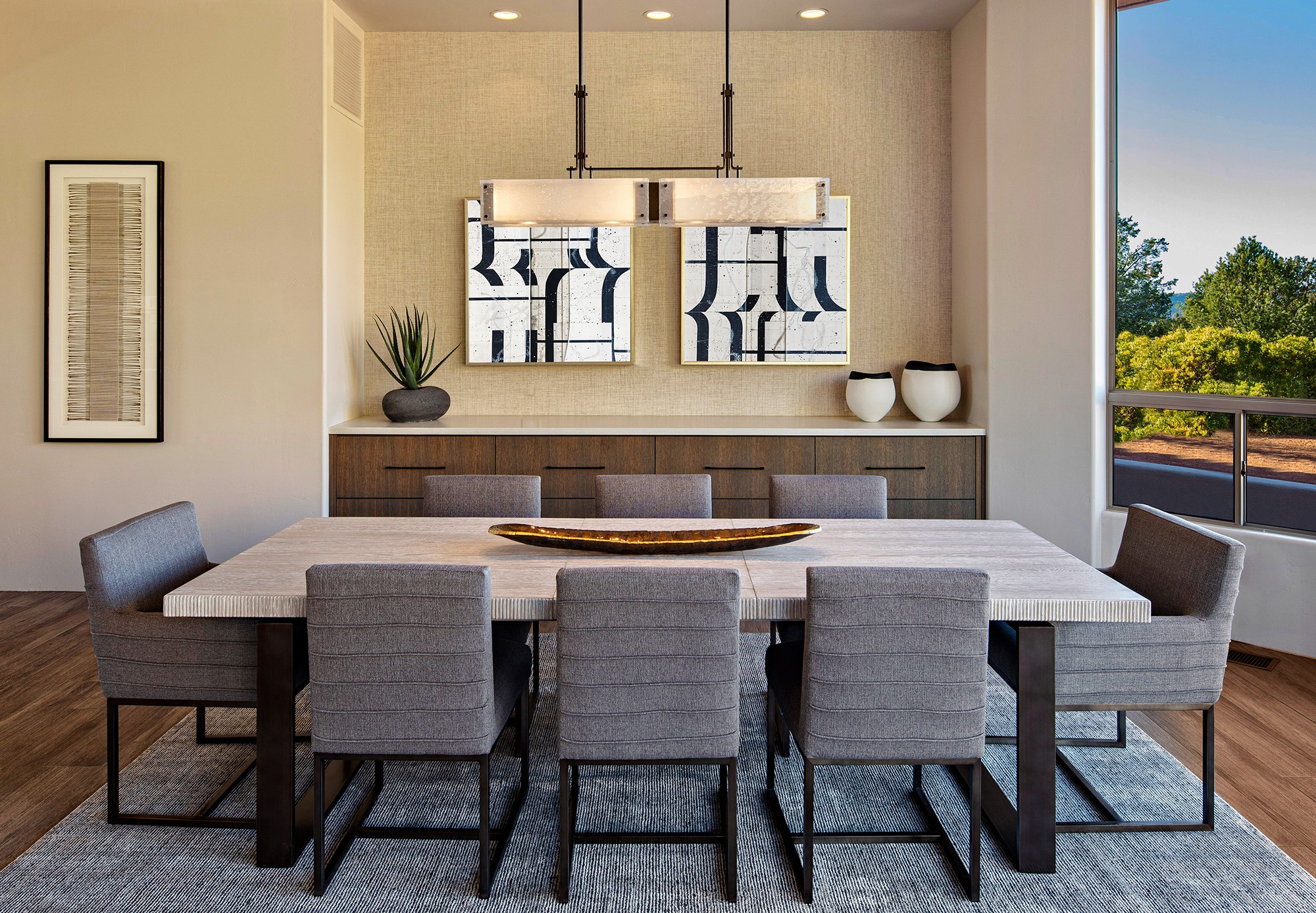 Urban Loft Trestle Linear Chandelier | Stephanie Larsen Interiors