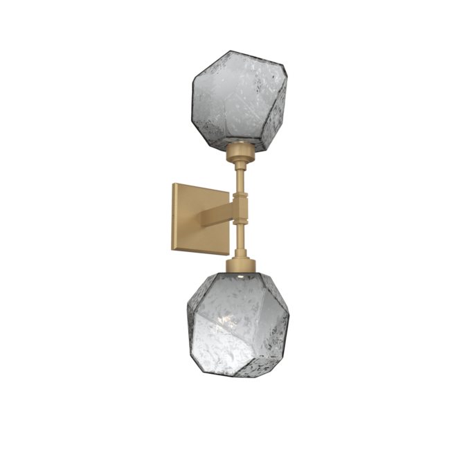 IDB0039-02-GB-S-Hammerton-Studio-Gem-double-wall-sconce-with-gilded-brass-finish-and-smoke-blown-glass-shades-and-LED-lamping