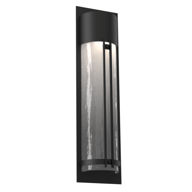 ODB0054-26-TB-FG-Hammerton-Studio-26-inch-outdoor-sconce-with-half-round-frosted-granite-glass-cover-with-textured-black-finish-and-LED-lamping