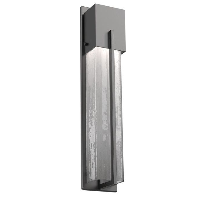 ODB0055-23-AG-FG-Hammerton-Studio-23-inch-outdoor-sconce-with-square-frosted-granite-glass-cover-with-argento-grey-finish-and-LED-lamping