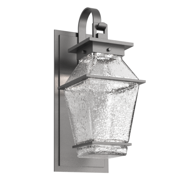 ODB0077-02-AG-C-Hammerton-Studio-Landmark-19-inch-outdoor-sconce-with-shepherds-hook-with-argento-grey-finish-and-clear-blown-glass-shades-and-LED-lamping