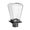 OMB0043-02-AG-C-Hammerton-Studio-Beacon-14-inch-postmount-light-with-argento-grey-finish-and-clear-blown-glass-shades-and-LED-lamping