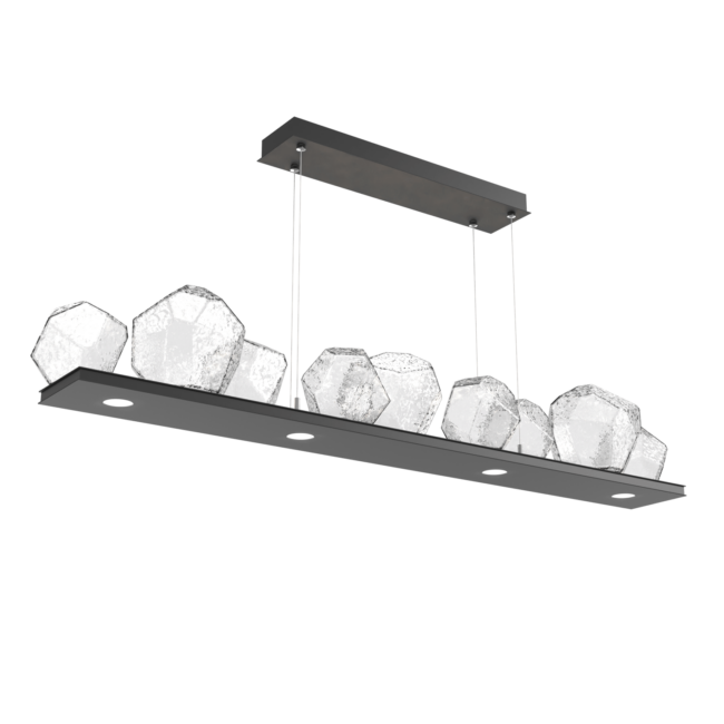 PLB0039-0C-MB-C-Hammerton-Studio-Gem-59-inch-linear-chandelier-with-matte-black-finish-and-clear-blown-glass-shades-and-LED-lamping