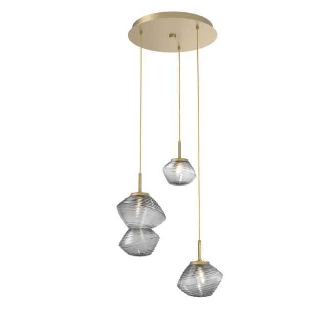 CHB0089-03-GB-S-Hammerton-Studio-Mesa-3-light-multi-pendant-chandelier-with-gilded-brass-finish-and-smoke-blown-glass-shades-and-LED-lamping