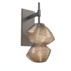 IDB0089-01-GP-B-Hammerton-Studio-Mesa-18-inch-wall-sconce-with-graphite-finish-and-bronze-blown-glass-shades-and-LED-lamping