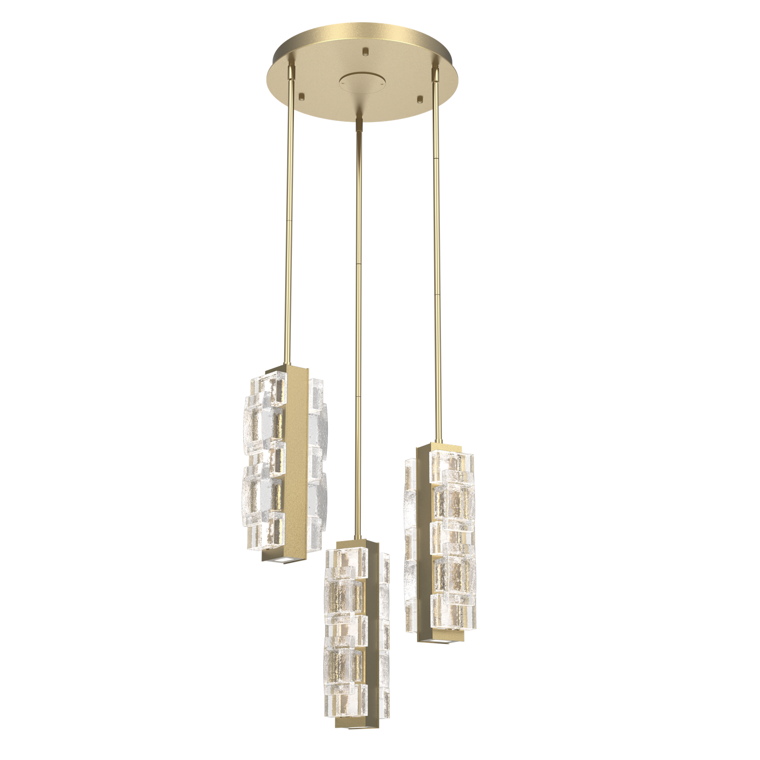 CHB0087-03-GB-TE-Hammerton-Studio-Tessera-3-light-multi-pendant-chandelier-with-gilded-brass-finish-and-clear-tetro-cast-glass-shade-and-LED-lamping
