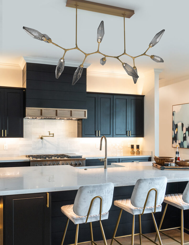 Rock Crystal Modern Branch Chandelier