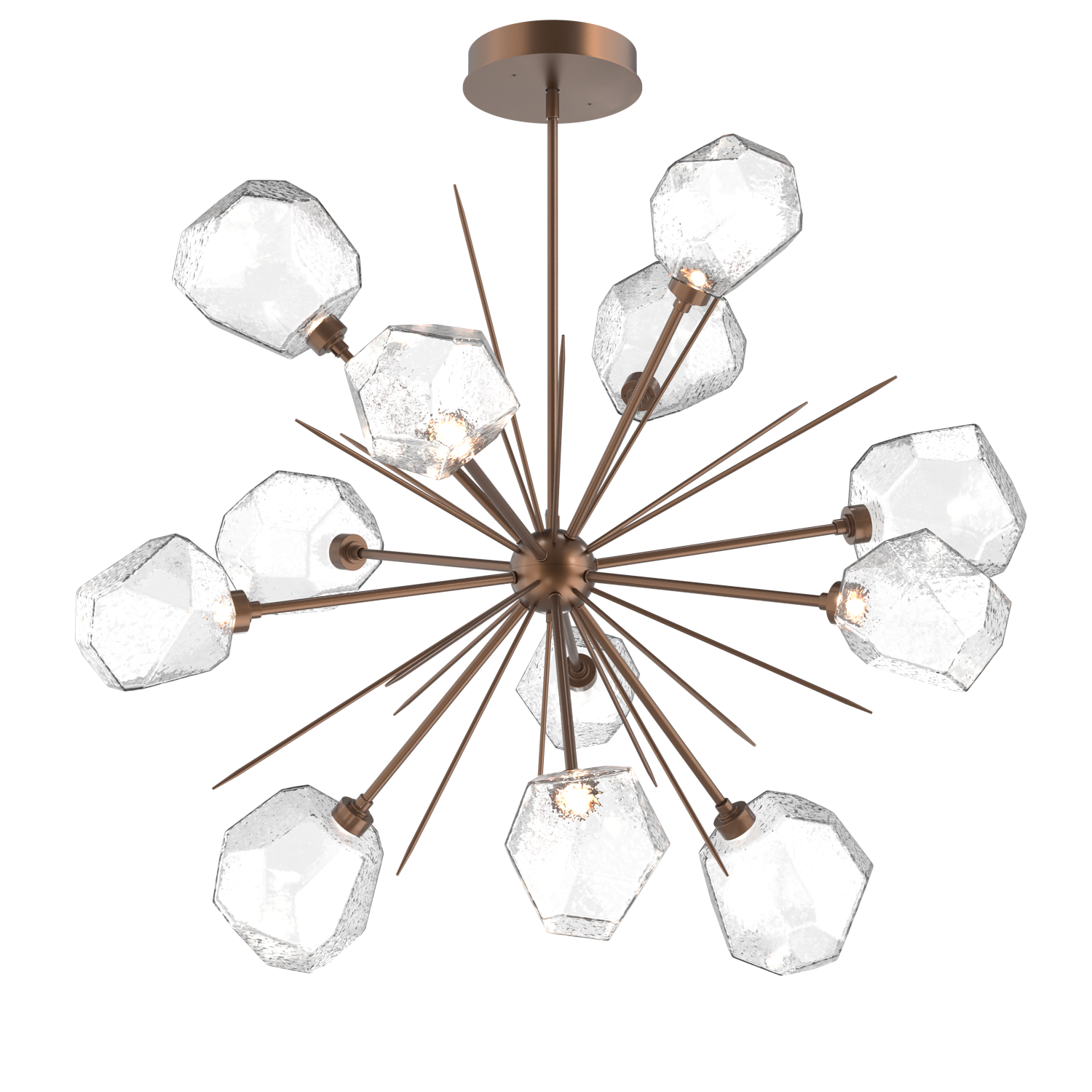 CHB0039-0H-BB-C-Hammerton-Studio-Gem-48-inch-starburst-chandelier-with-burnished-bronze-finish-and-clear-blown-glass-shades-and-LED-lamping