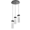 CHB0042-03-MB-CR-Hammerton-Studio-Parallel-3-light-round-pendant-chandelier-with-matte-black-finish-and-crackled-rimelight-glass-shades-and-LED-lamping