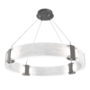 CHB0042-33-GP-CG-Hammerton-Studio-Parallel-33-inch-ring-chandelier-with-graphite-finish-and-clear-granite-glass-shades-and-LED-lamping
