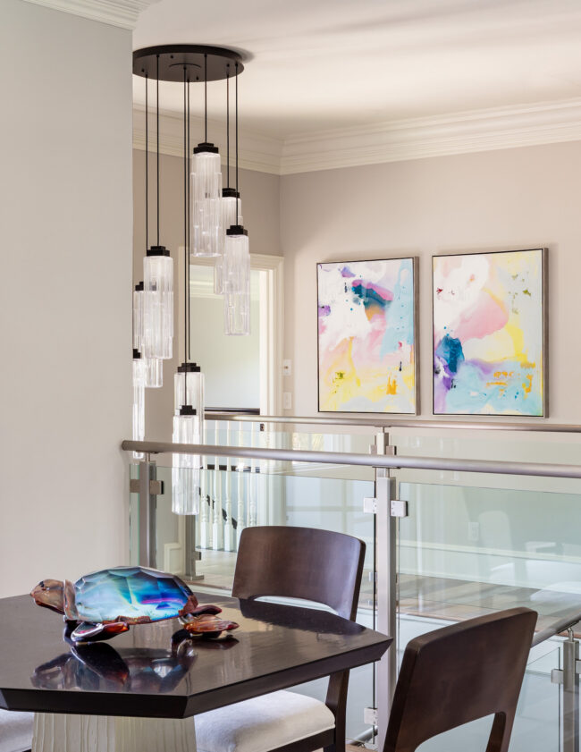 Ledgestone Round Pendant Chandelier | Spectrum Interiors, Nickolas Sargent Photography