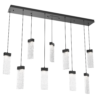 PLB0042-09-MB-CR-Hammerton-Studio-Parallel-9-light-linear-pendant-chandelier-with-matte-black-finish-and-crackled-rimelight-glass-shades-and-LED-lamping