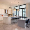 Tempest Drum Chandelier with Linen Shade | Deborah Gregg Interiors