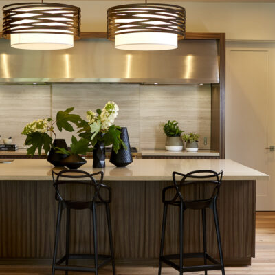 Tempest Drum Chandelier with Linen Shade | Pamela Pennington Studios, Eric Zepeda Photography