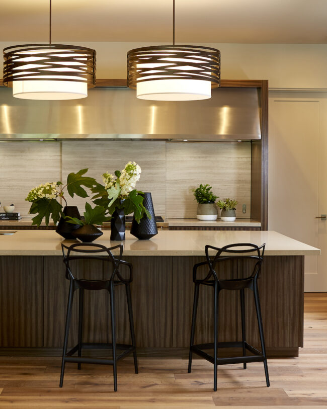 Tempest Drum Chandelier with Linen Shade | Pamela Pennington Studios, Eric Zepeda Photography