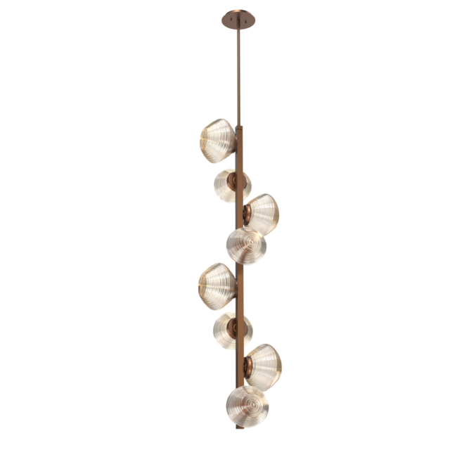 CHB0089-T8-BB-A-Hammerton-Studio-Mesa-8-light-twisted-vine-chandelier-with-burnished-bronze-finish-and-amber-blown-glass-shades-and-LED-lamping