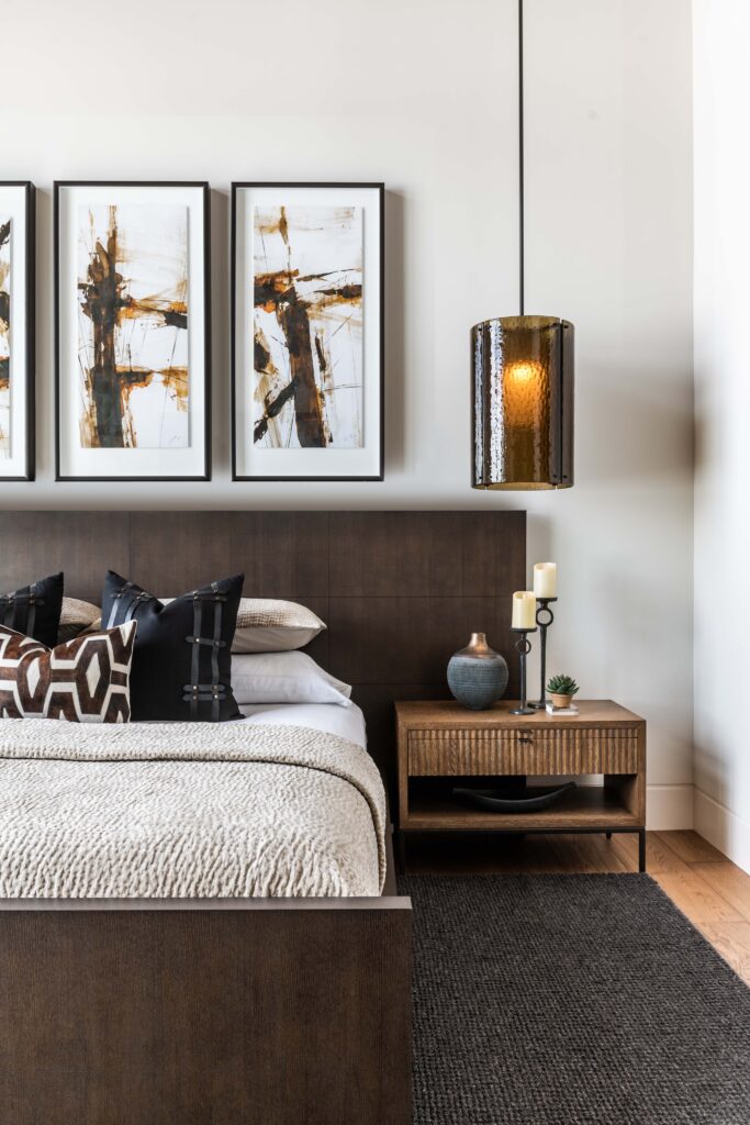 Textured Glass Pendant | Mark + Aly Interior Design, Rebekah Westover Photography