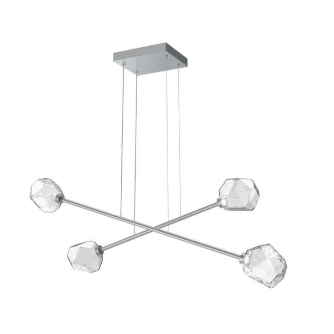 PLB0039-M2-CS-C-Hammerton-Studio-Gem-Moda-double-linear-chandelier-with-classic-silver-finish-and-clear-blown-glass-shades-and-LED-lamping