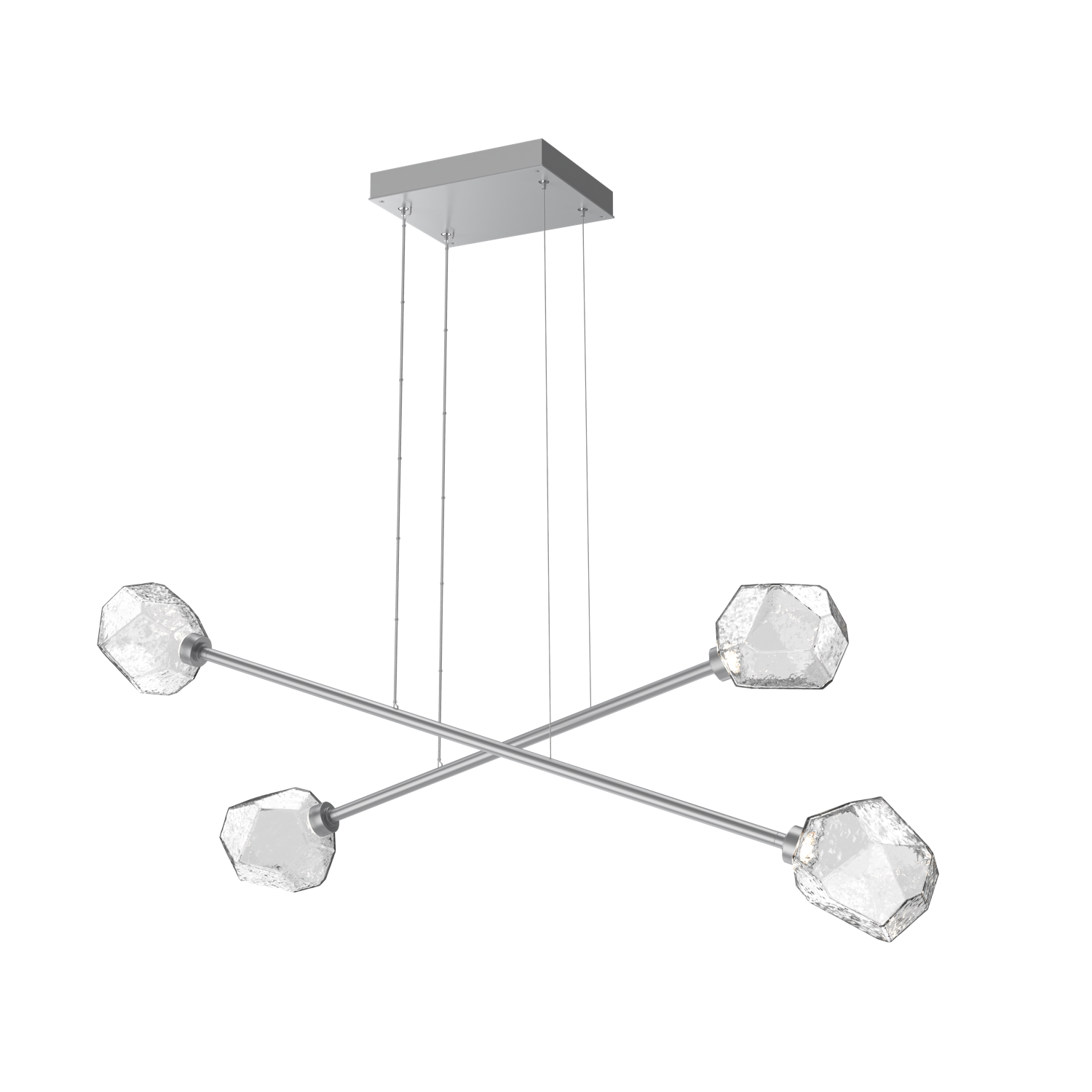 PLB0039-M2-CS-C-Hammerton-Studio-Gem-Moda-double-linear-chandelier-with-classic-silver-finish-and-clear-blown-glass-shades-and-LED-lamping
