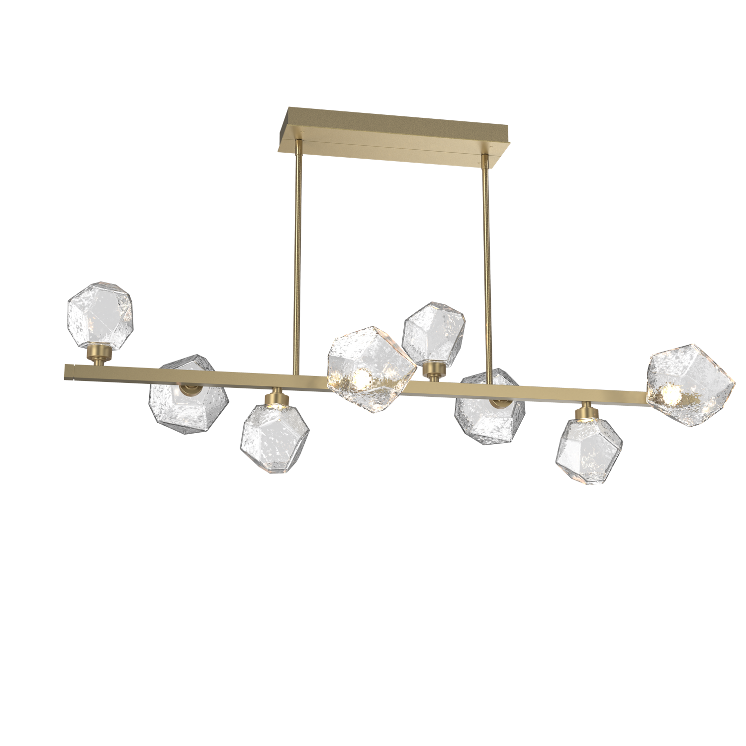 PLB0039-T8-GB-C-Hammerton-Studio-Gem-8-light-twisted-branch-chandelier-with-gilded-brass-finish-and-clear-blown-glass-shades-and-LED-lamping