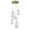 CHB0091-05-HB-C-Hammerton-Studio-Vessel-5-light-round-multi-pendant-chandelier-with-heritage-brass-finish-and-clear-blown-glass-shades-and-LED-lamping