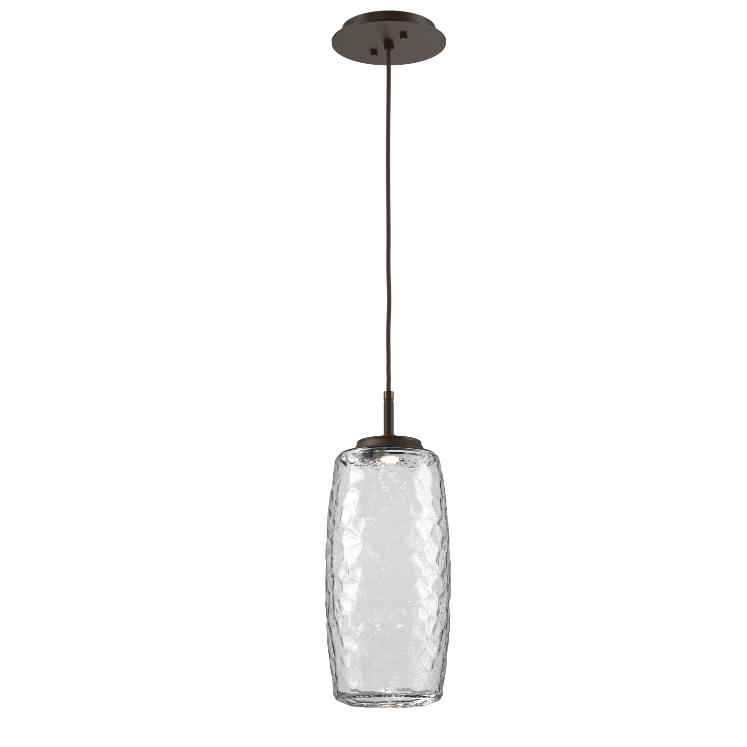 LAB0091-01-FB-C-Hammerton-Studio-Vessel-pendant-light-with-flat-bronze-finish-and-clear-blown-glass-shades-and-LED-lamping