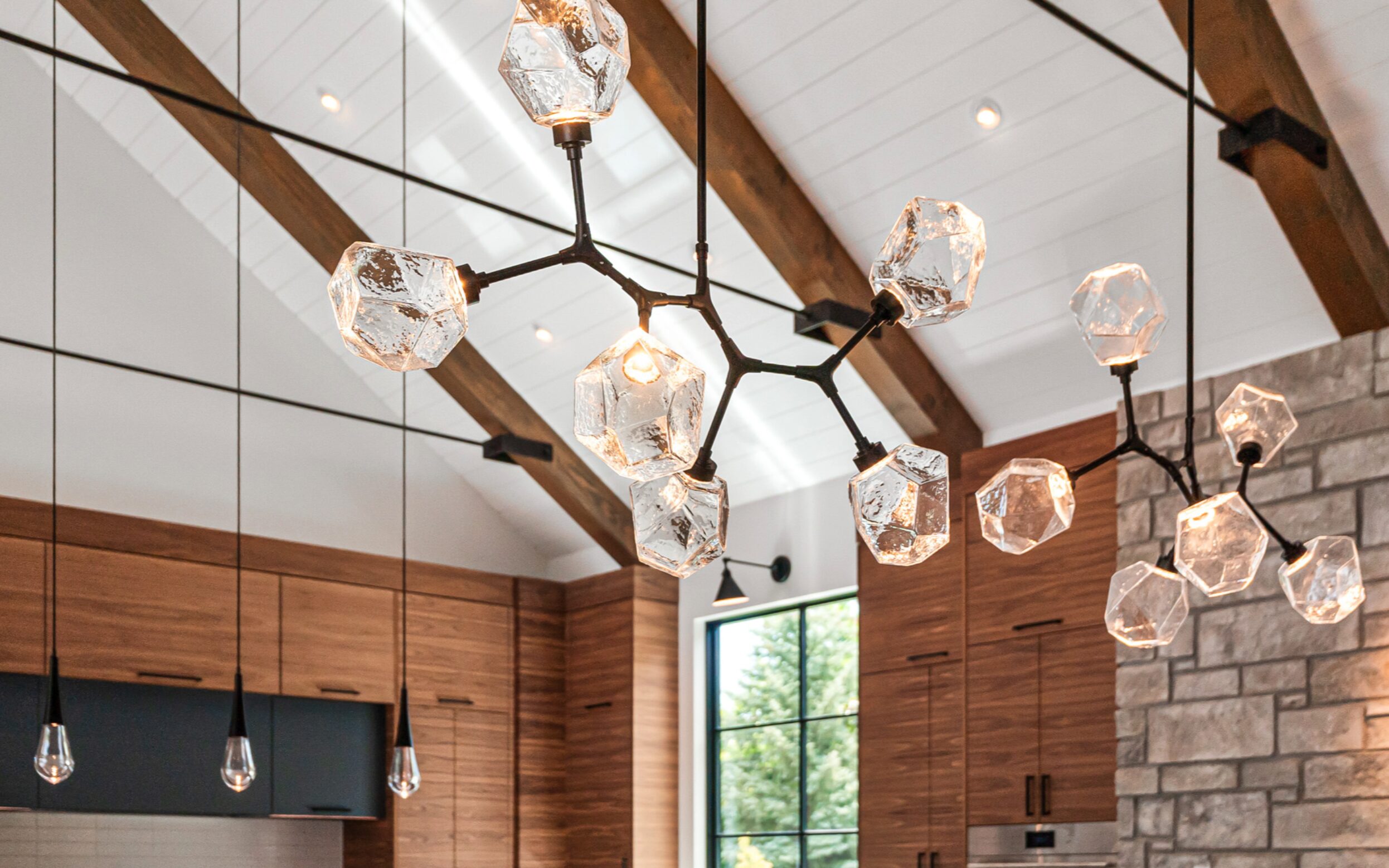 Gem Modern Branch Chandelier | Bolder Spaces and LuxCraft, In House Photos