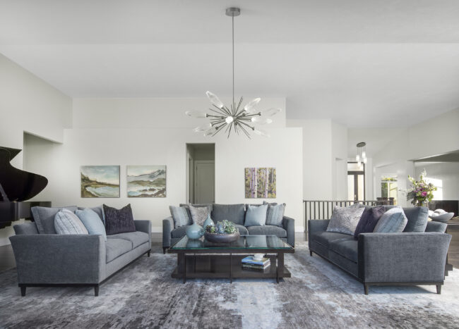 Rock Crystal Starburst Chandelier | Design Plus Inc., Scot Zimmerman Photography