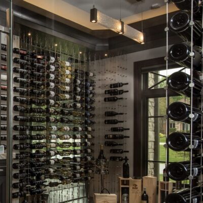 Parallel Linear Chandelier | SeBern Custom Homes, Matt Mansueto Photography