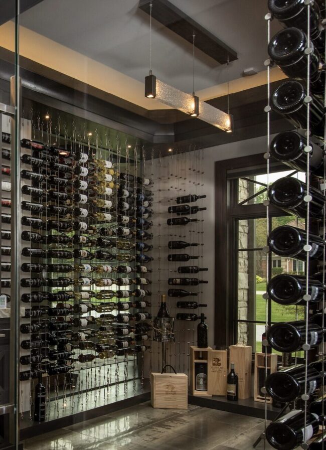 Parallel Linear Chandelier | SeBern Custom Homes, Matt Mansueto Photography