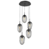 CHB0063-05-MB-S-Hammerton-Studio-Nebula-Meteo-5-light-round-pendant-chandelier-with-matte-black-finish-and-smoke-blown-glass-shades-and-incandescent-lamping