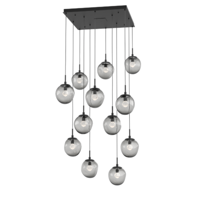 CHB0066-12-MB-ZS-Hammerton-Studio-Nebula-Aster-12-light-square-pendant-chandelier-with-matte-black-finish-and-smoke-blown-glass-with-zircon-clear-cast-glass-diffusers-and-LED-lamping