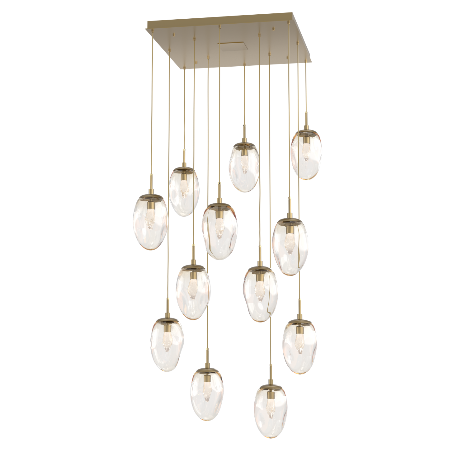 CHB0067-12-GB-GA-Hammerton-Studio-Nebula-Meteo-12-light-square-pendant-chandelier-with-gilded-brass-finish-and-amber-blown-glass-with-geo-clear-cast-glass-diffusers-and-LED-lamping