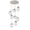CHB0069-08-BS-ZC-Hammerton-Studio-Nebula-Cosmos-8-light-round-pendant-chandelier-with-beige-silver-finish-and-clear-blown-glass-with-zircon-clear-cast-glass-diffusers-and-LED-lamping