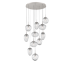 CHB0069-11-BS-ZC-Hammerton-Studio-Nebula-Cosmos-11-light-round-pendant-chandelier-with-beige-silver-finish-and-clear-blown-glass-with-zircon-clear-cast-glass-diffusers-and-LED-lamping