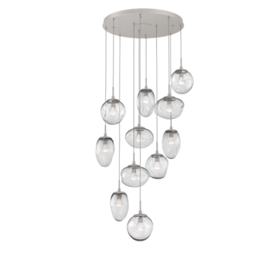 CHB0069-11-BS-ZC-Hammerton-Studio-Nebula-Cosmos-11-light-round-pendant-chandelier-with-beige-silver-finish-and-clear-blown-glass-with-zircon-clear-cast-glass-diffusers-and-LED-lamping