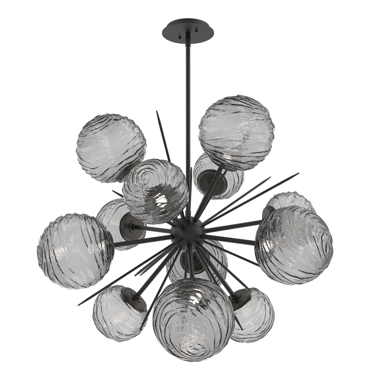 CHB0092-0A-MB-S-Hammerton-Studio-Gaia-36-inch-starburst-chandelier-with-matte-black-finish-and-smoke-blown-glass-shades-and-LED-lamping