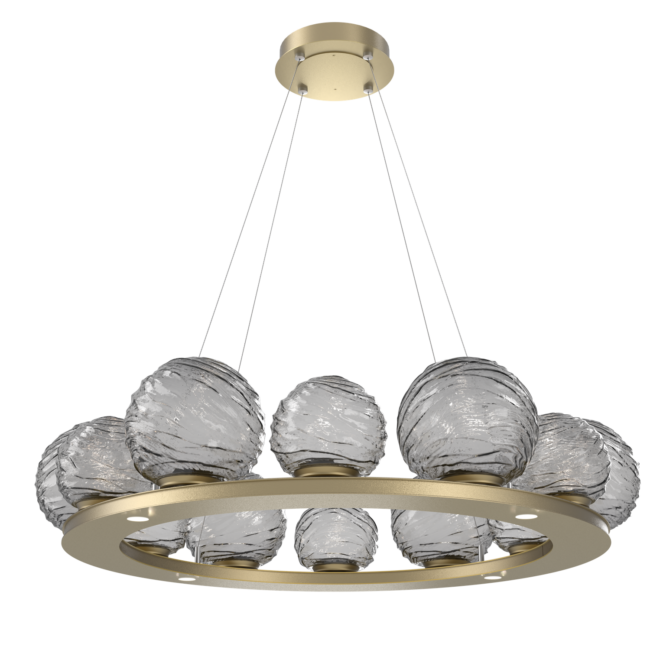 CHB0092-0C-GB-S-Hammerton-Studio-Gaia-36-inch-ring-chandelier-with-gilded-brass-finish-and-smoke-blown-glass-shades-and-LED-lamping