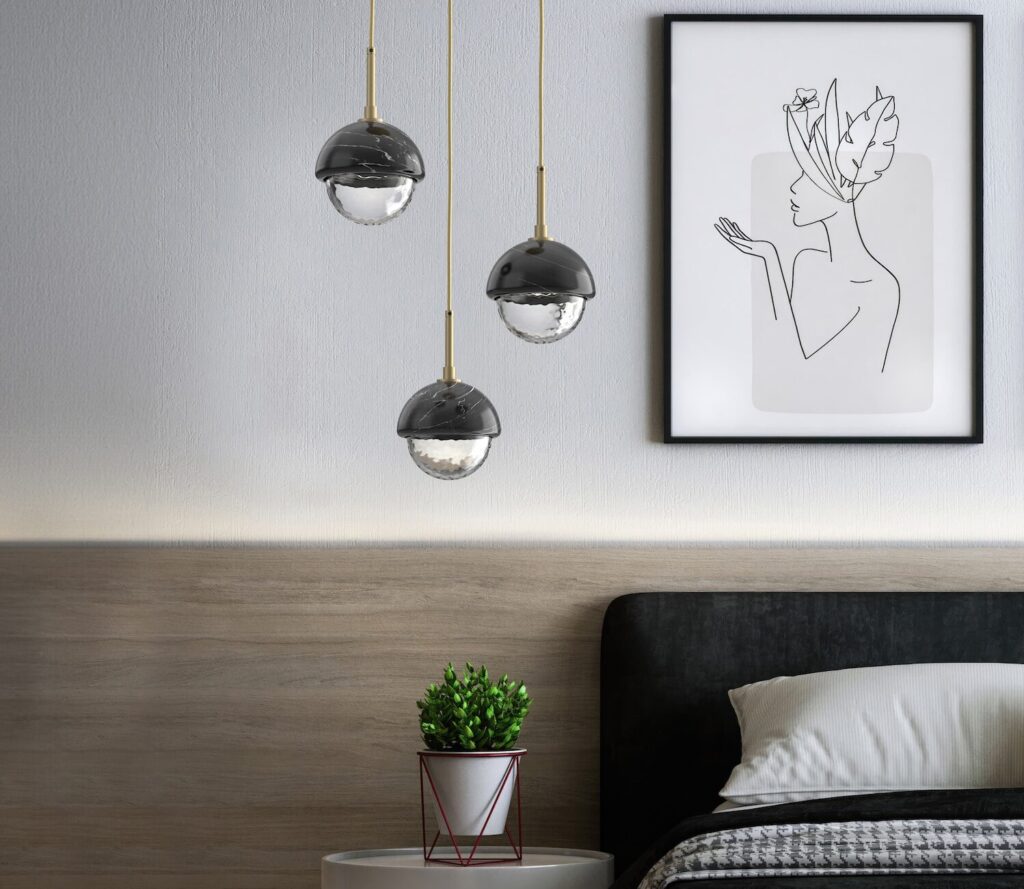 Cabochon Round Pendant Chandelier | Kam Idris Images