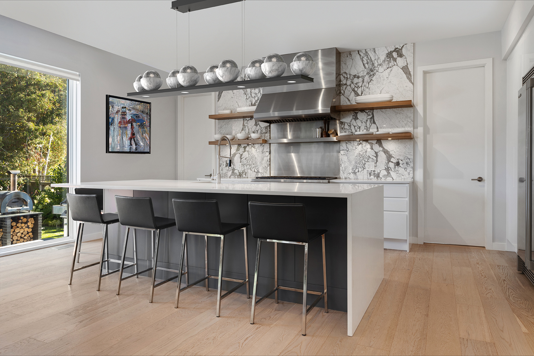 Cabochon Linear Chandelier | point3d Commercial Imaging